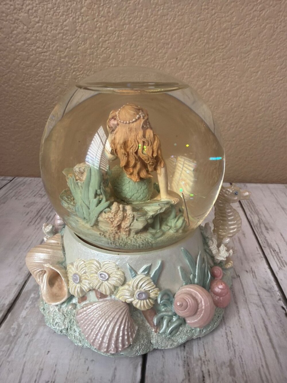 1992 San Francisco Music Crystal Visions M Sarnat Mermaid Musical Water Globe - Picture 5 of 13
